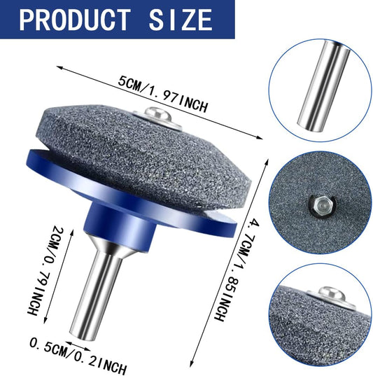 Lawnmower Blade Sharpener 4 Pack Rotary Lawn Mower Sharpener with Steel Backing, Universal Garden Tool Blade V1258-DP02-A-2368