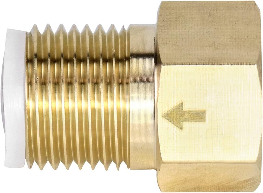 2Pcs Brass One-way Check Valve, 1/2" Female to 1/2" Male Thread of Backflow Preventer V1258-DP02-A-2370