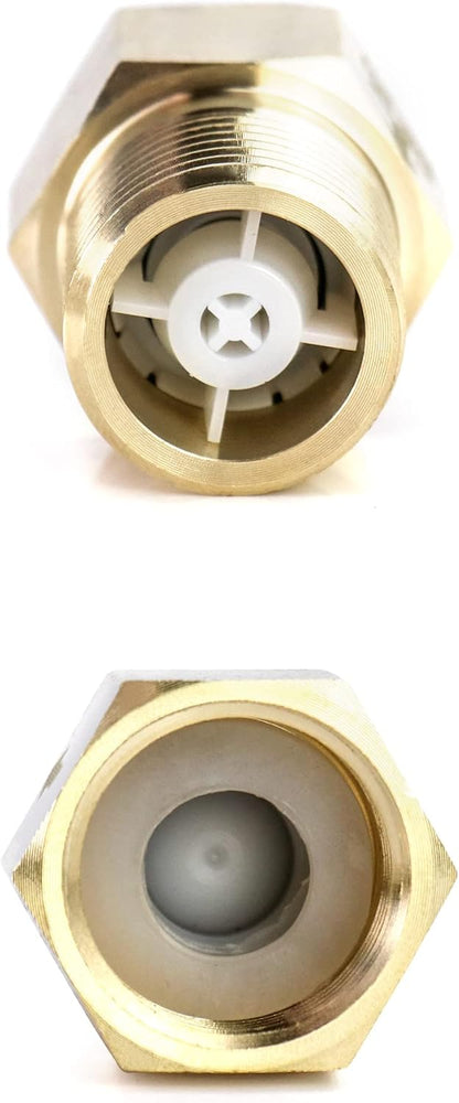 2Pcs Brass One-way Check Valve, 1/2" Female to 1/2" Male Thread of Backflow Preventer V1258-DP02-A-2370