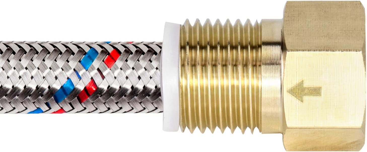 2Pcs Brass One-way Check Valve, 1/2" Female to 1/2" Male Thread of Backflow Preventer V1258-DP02-A-2370