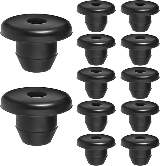 12 Pcs Hydraulic Jack Oil Plug Fit Hole of 5/16", Flat-Head Rubber Floor Accessories Replacement Parts V1258-DP02-A-2396