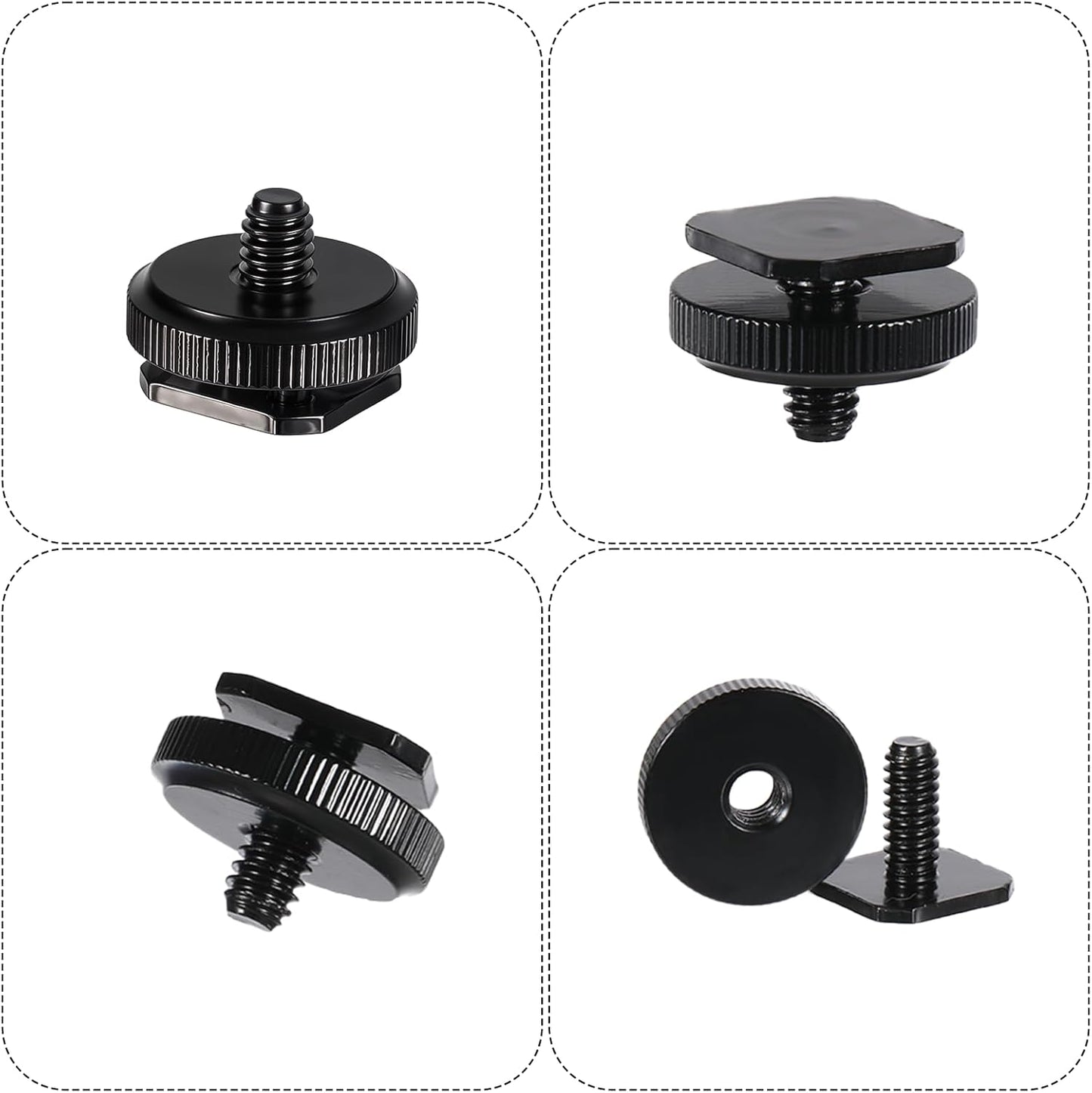 4 Pcs 1/4 Inch Camera Adapter Screws, Compatible with Versatile Flash Hot Shoe Mounts for DSLR Camera Rigs, V1258-DP02-A-2401