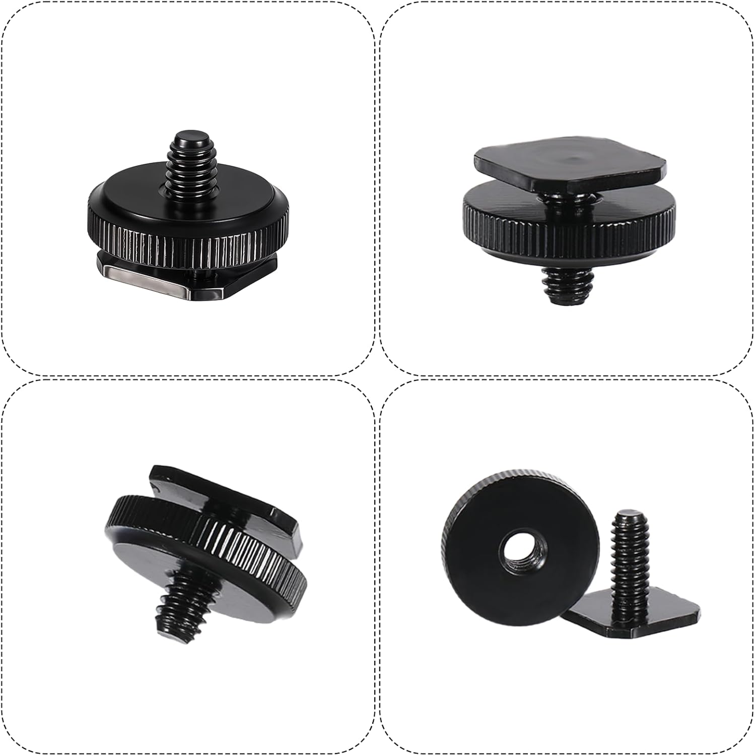 4 Pcs 1/4 Inch Camera Adapter Screws, Compatible with Versatile Flash Hot Shoe Mounts for DSLR Camera Rigs, V1258-DP02-A-2401