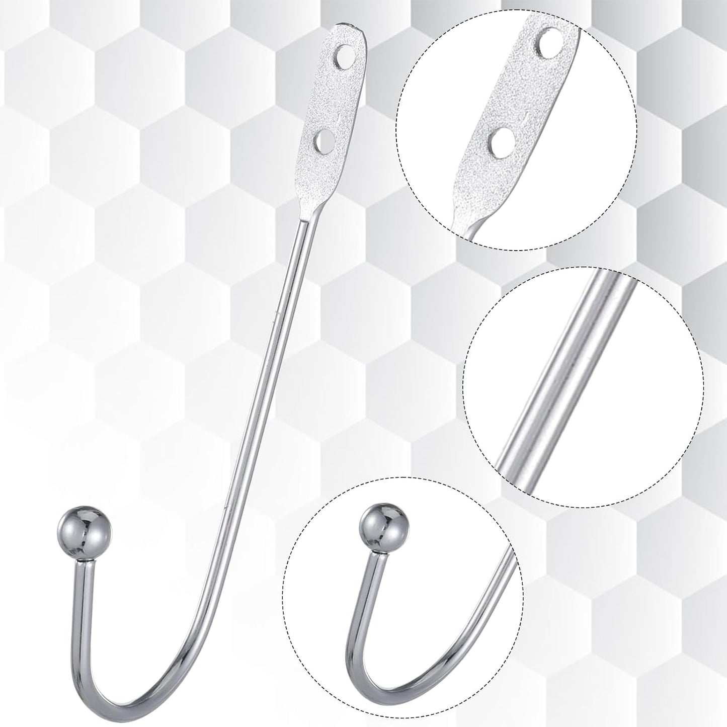 8 Pcs Metal Curtain Holdbacks, Curtain Tiebacks Wall Mounted Curtains Hooks Decorative Drapery Tie Backs V1258-DP02-A-2411