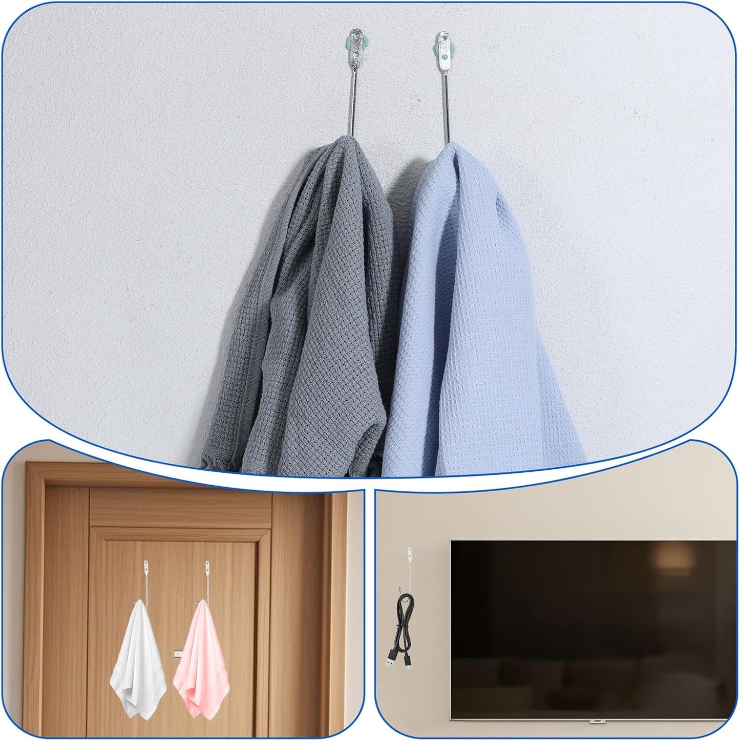 8 Pcs Metal Curtain Holdbacks, Curtain Tiebacks Wall Mounted Curtains Hooks Decorative Drapery Tie Backs V1258-DP02-A-2411