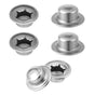 3/8" Push on Pushnut Caps, 6 Pcs 3/8" Axle Cap Nut Spring Steel for Rolling Bins Lawn Push Wagons Hand Trucks V1258-DP02-A-2414