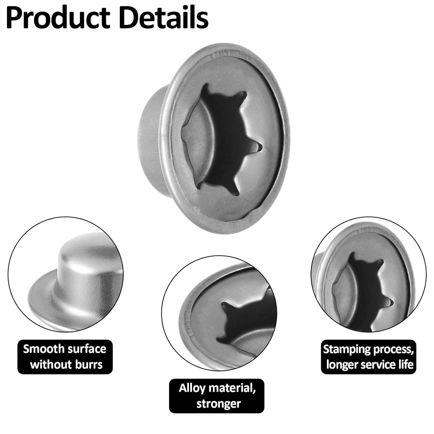 3/8" Push on Pushnut Caps, 6 Pcs 3/8" Axle Cap Nut Spring Steel for Rolling Bins Lawn Push Wagons Hand Trucks V1258-DP02-A-2414