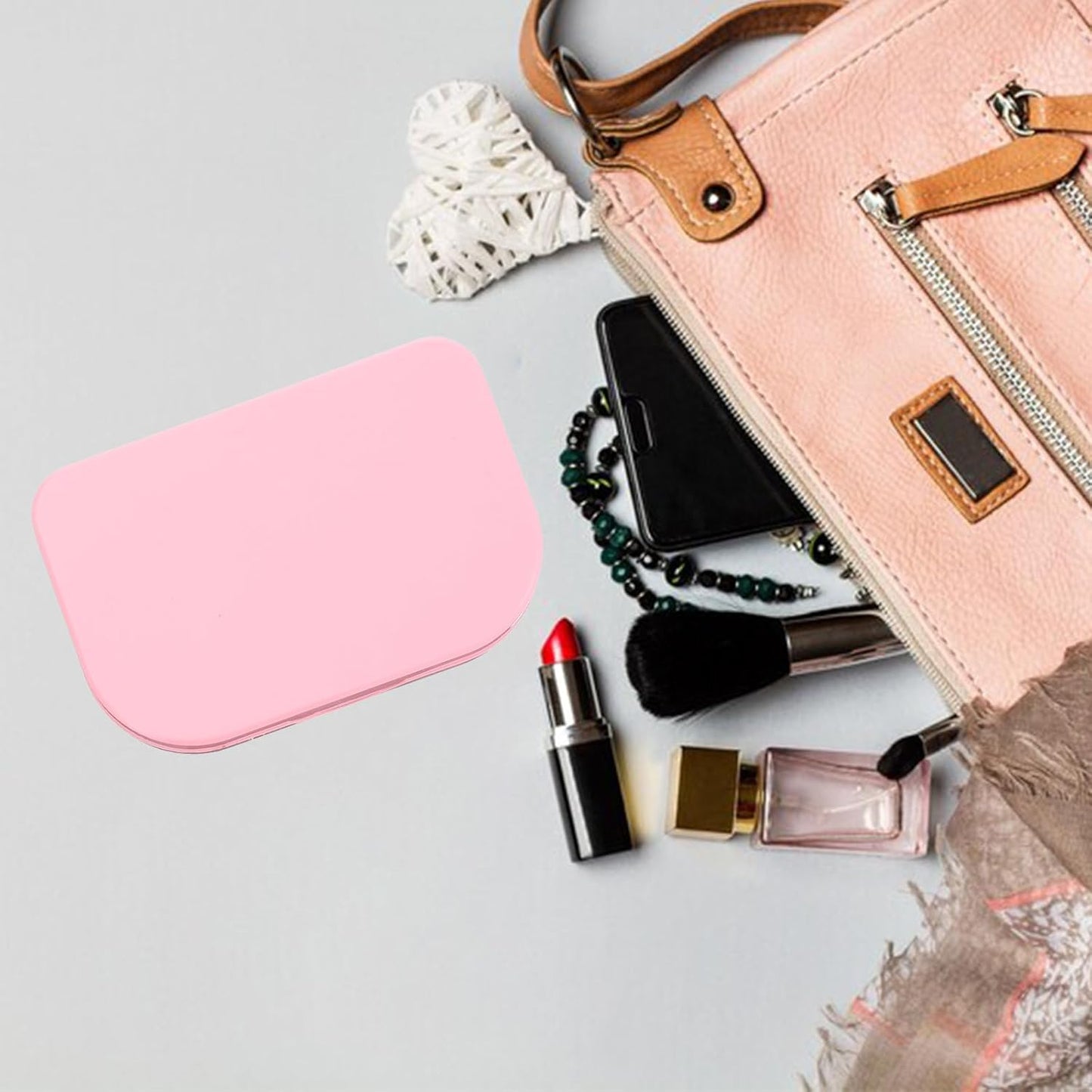 Eyelash Storage Case, 3 Layer Lash Case Makeup Storage Box with Makeup Mirror Empty Travel Cases Cosmetic V1258-DP02-A-2420
