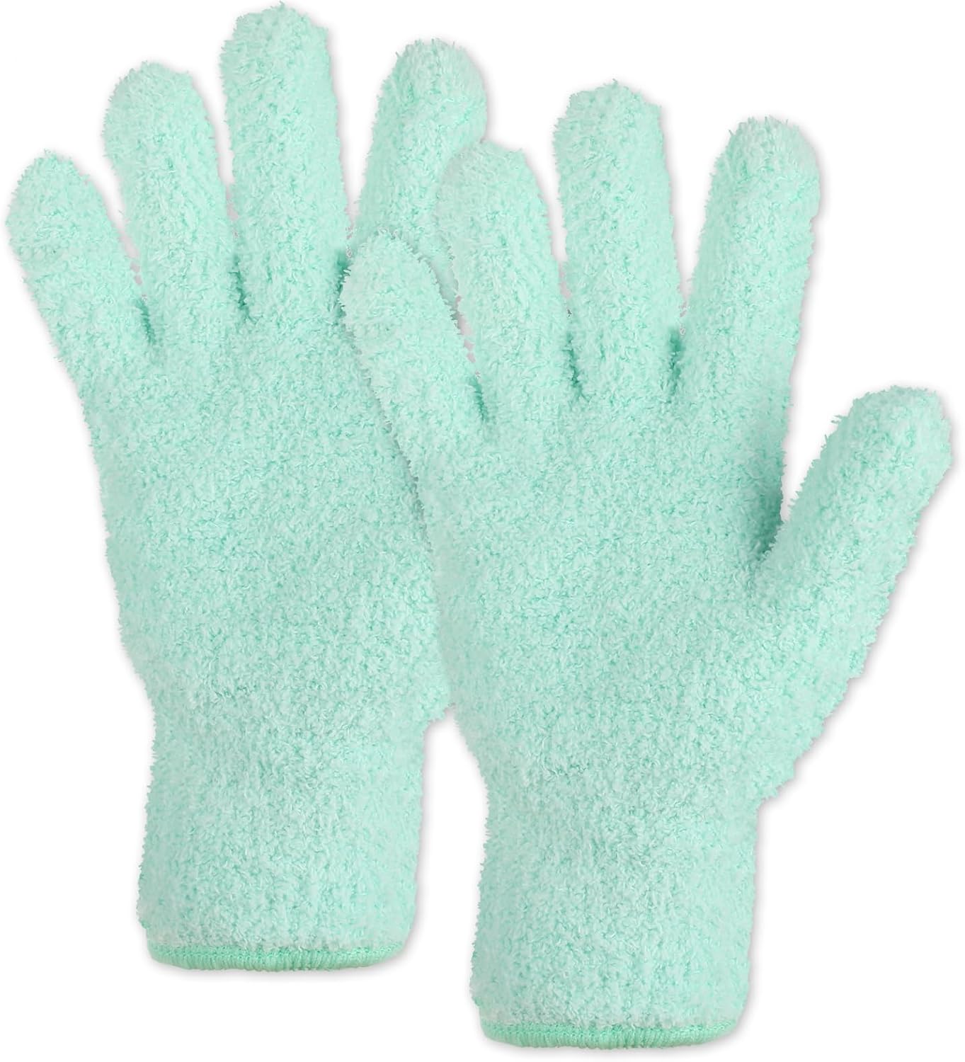 2 PCS Dusting Gloves for House Cleaning, Microfiber Coral Fleece Cleaning Mittens Reusable Washable Household V1258-DP02-A-2428