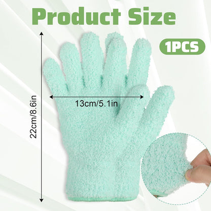 2 PCS Dusting Gloves for House Cleaning, Microfiber Coral Fleece Cleaning Mittens Reusable Washable Household V1258-DP02-A-2428