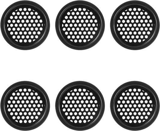 Soffit Vents Round Vent Cover, 6 Pcs 53mm/ 2inch Air Vents Stainless Steel Black Soffit Louver Vent Mesh Hole V1258-DP02-A-2429