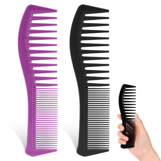 Plastic Comb All-Purpose Hair Grooming Set - 2 Pack Double-Sided Barber Combs, 7.1 inch Plastic for Men & V1258-DP02-A-2440