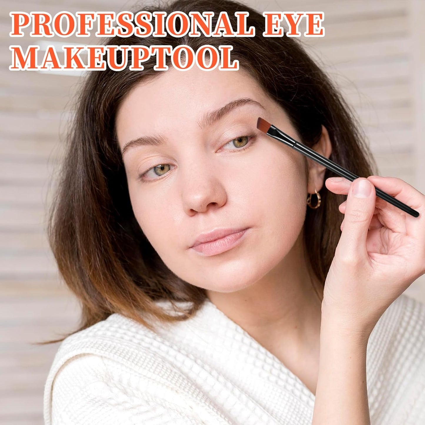 100 PCS Eyebrow Tint Brush, Eyeliner Brush Set Black Eyeliner Brushes Fine Angled Ultra Thin Angled Eyeliners V1258-DP02-A-2458