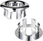 Sink Overflow Ring, 2 Pack Universal Bathroom Kitchen Sink Hole Trim Chrome Drain Cover, Overflow Trim Ring V1258-DP02-A-2466