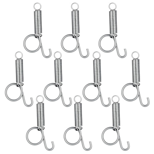 10 Pack Spring Cage Latch Door Spring Hook, Pet Door Latch Metal Finger Pet Cage Lock Wire Clips Rabbit Cages V1258-DP02-A-2478