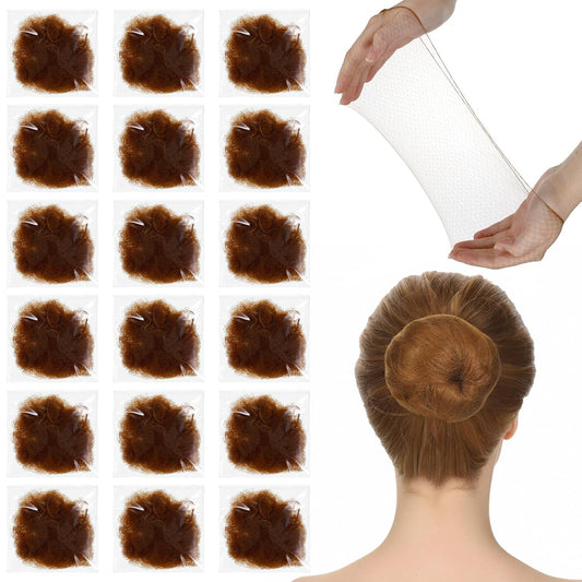 Hair Nets, 35 Pcs Invisible Hair Net for Buns, 20 Inch Strong Nylon Elastic Mesh Wig Nets Hairnet Hairs V1258-DP02-A-2483