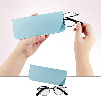 4 Pack Soft Leather Glasses Case 7x3 Inch Eyeglasses Pouch Portable PU Leather Glasses Pouch V1258-DP02-A-264