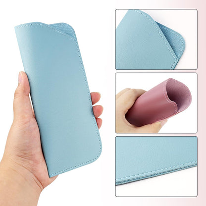 4 Pack Soft Leather Glasses Case 7x3 Inch Eyeglasses Pouch Portable PU Leather Glasses Pouch V1258-DP02-A-264