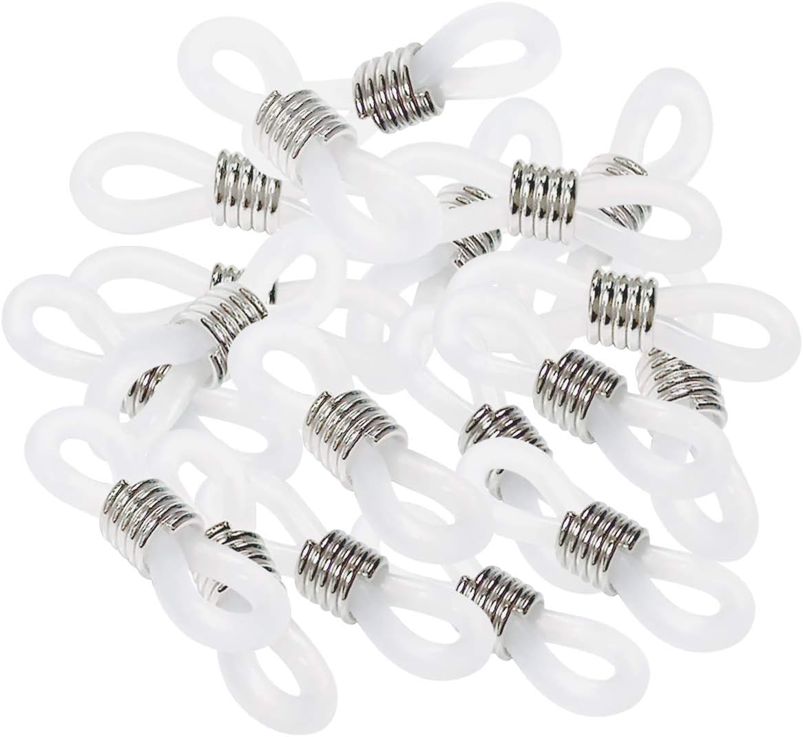 40 Pieces Eyeglass Chain Ends Adjustable Rubber Spectacle End Connectors for Eye Glasses Holder Necklace Chain V1258-DP02-A-265