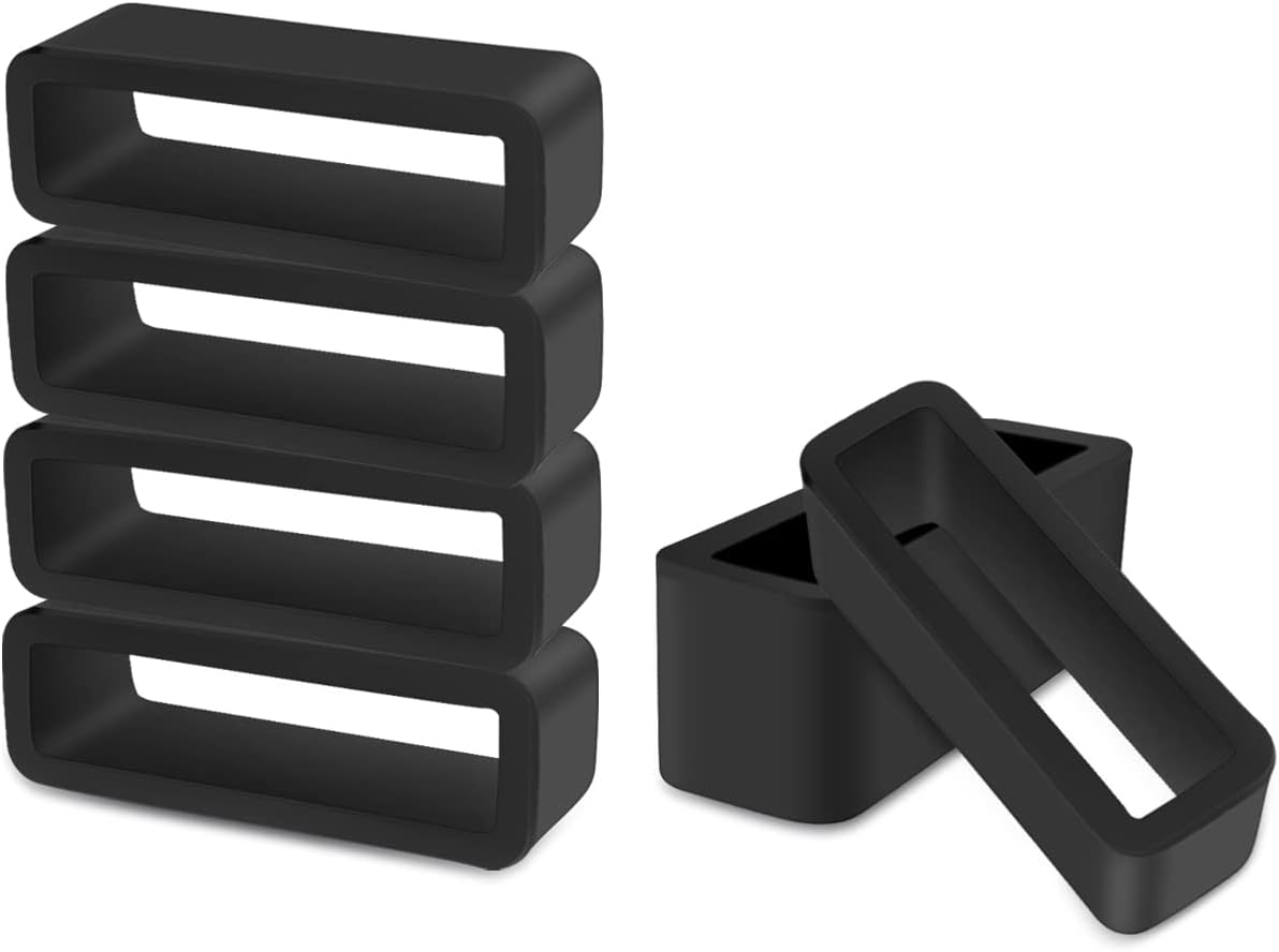 6 Pcs Watch Band Loop Holder Keeper for Resin Belt, Replacement Fastener Rings for Silicone Leather Rubber V1258-DP02-A-268