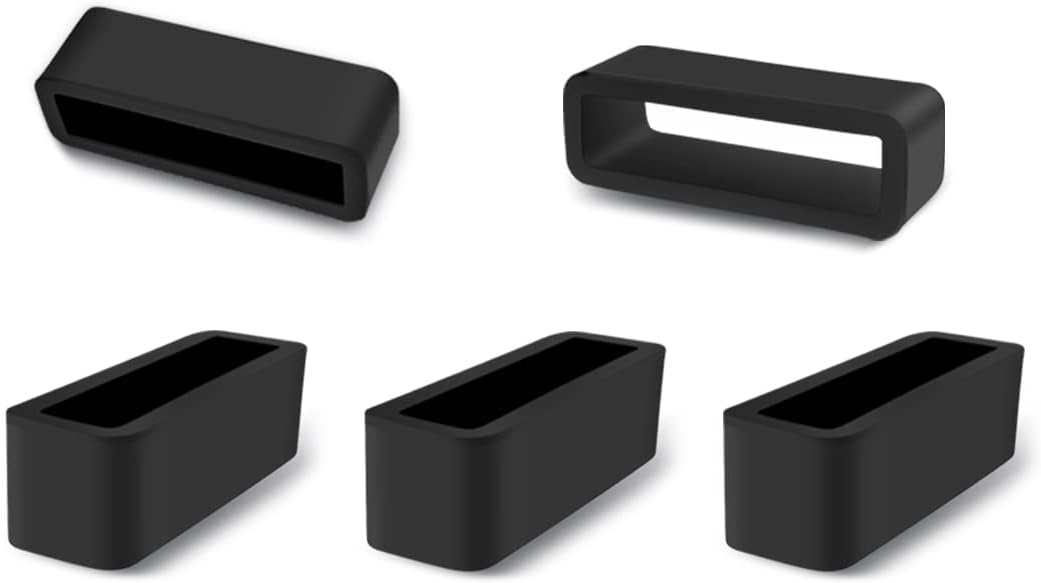 6 Pcs Watch Band Loop Holder Keeper for Resin Belt, Replacement Fastener Rings for Silicone Leather Rubber V1258-DP02-A-268