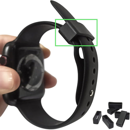 6 Pcs Watch Band Loop Holder Keeper for Resin Belt, Replacement Fastener Rings for Silicone Leather Rubber V1258-DP02-A-268