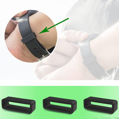 6 Pcs Watch Band Loop Holder Keeper for Resin Belt, Replacement Fastener Rings for Silicone Leather Rubber V1258-DP02-A-268