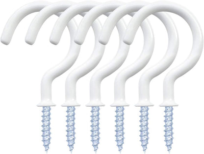 12 Pack Vinyl Coated Ceiling Hooks,Screw-in Mug Hooks,Multi-Function Wall Hooks Kitchen Hooks Cup Hooks for V1258-DP02-A-271