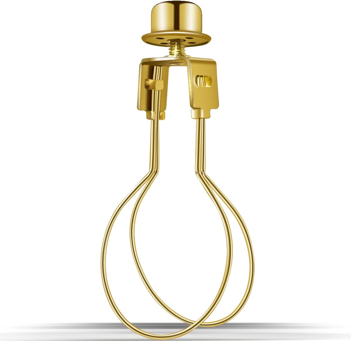 Lamp Holder for Clip-on Light Bulbs with Levellers, Include Finial - DIY Adapter for Shades (1 Pc, Gold) V1258-DP02-A-272