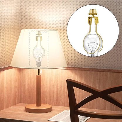 Lamp Holder for Clip-on Light Bulbs with Levellers, Include Finial - DIY Adapter for Shades (1 Pc, Gold) V1258-DP02-A-272