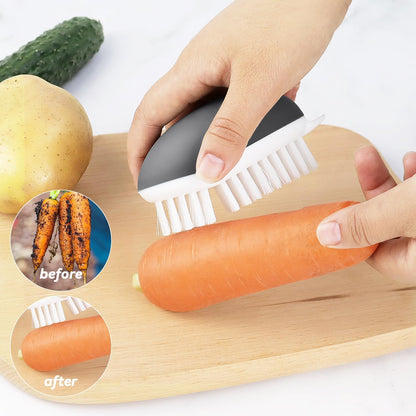 Vegetable Brush Potato Scrubber Brush Non Slip Comfortable Fruit Cleaning Tools for Washing Fruit Mushrooms V1258-DP02-A-275
