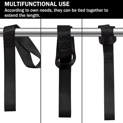 Black Soft Loop Tie Down Straps (6 Pack) 4500Lbs Breaking Strength and 1500Lbs Load Capacity, 12 * 1in Heavy V1258-DP02-A-278