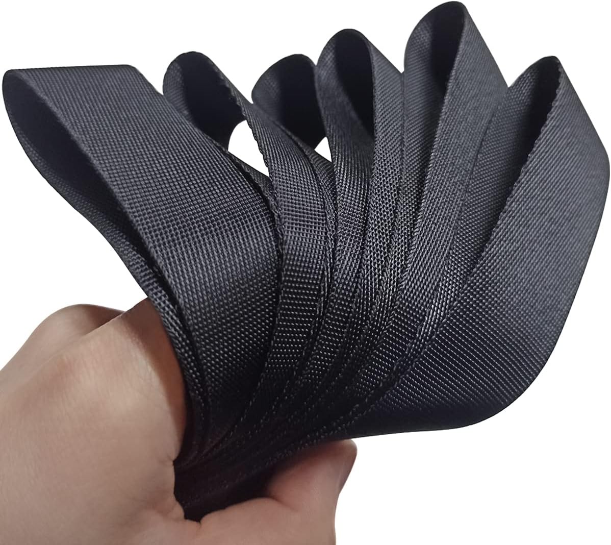 Black Soft Loop Tie Down Straps (6 Pack) 4500Lbs Breaking Strength and 1500Lbs Load Capacity, 12 * 1in Heavy V1258-DP02-A-278