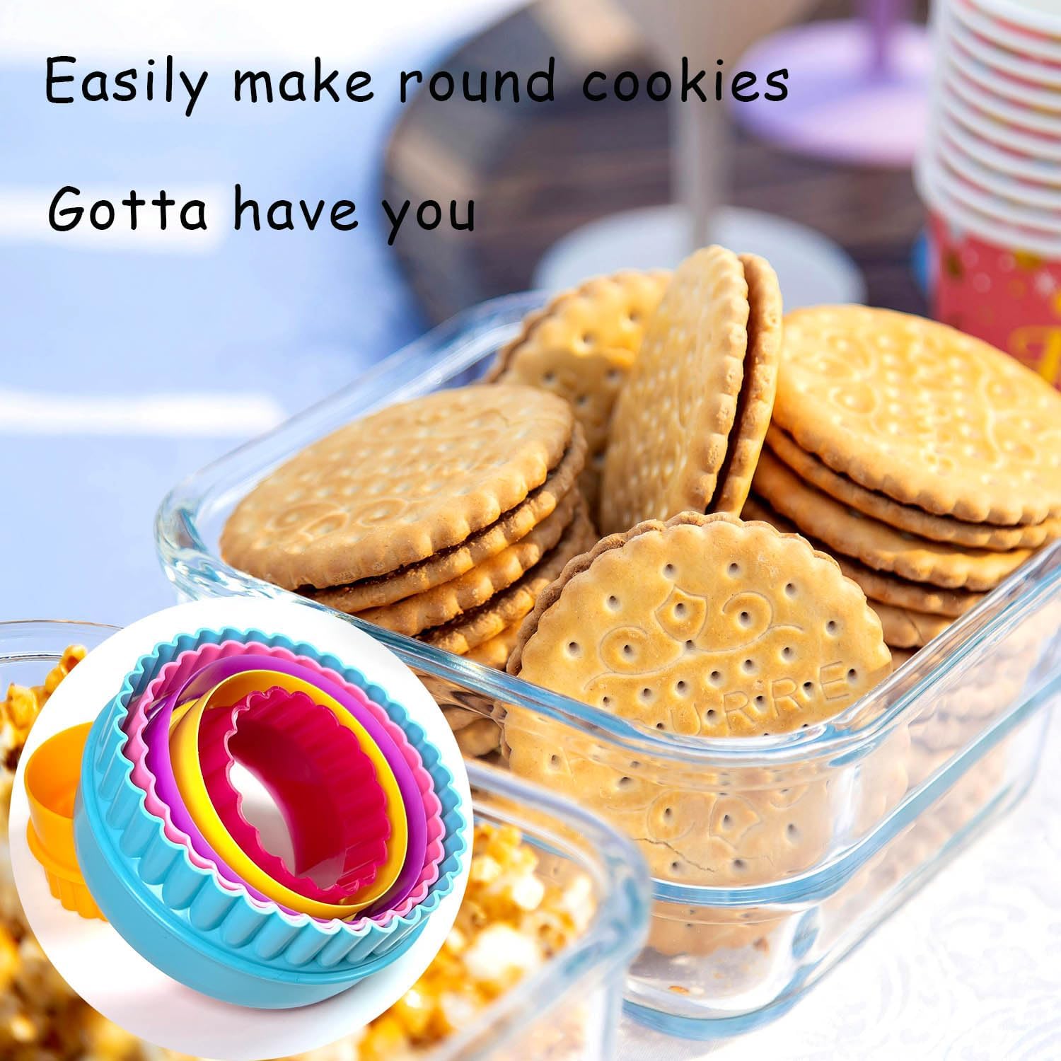 Cookie Biscuit Cutter Set, Two Side Cookie Cutters Plastic Set Multi-size Cake Fruit Vegetable Shapes Cutter V1258-DP02-A-279