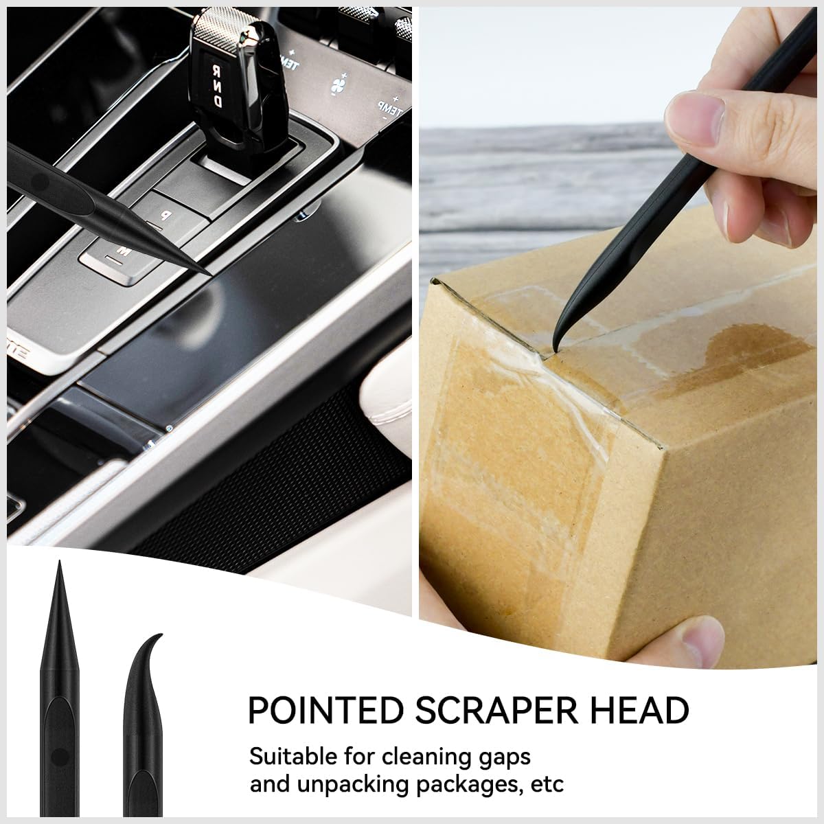9 Pieces Plastic Scraper Tool for Tight Spaces, Non-Scratch Kitchen Scraper Cleaning Pen, Perfect for Remove V1258-DP02-A-280