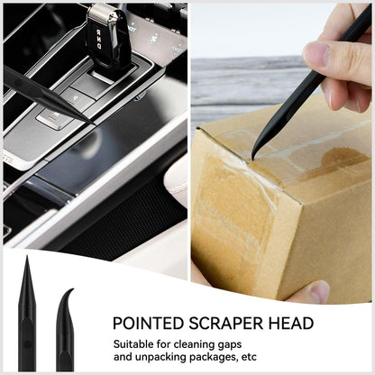 9 Pieces Plastic Scraper Tool for Tight Spaces, Non-Scratch Kitchen Scraper Cleaning Pen, Perfect for Remove V1258-DP02-A-280