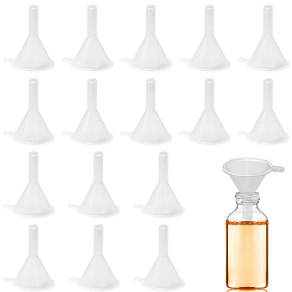 30 Pcs Small Mini Clear Plastic Funnels for Lab Bottles, Essential Oils, Perfumes, Spices, Sand Art, Powder V1258-DP02-A-281