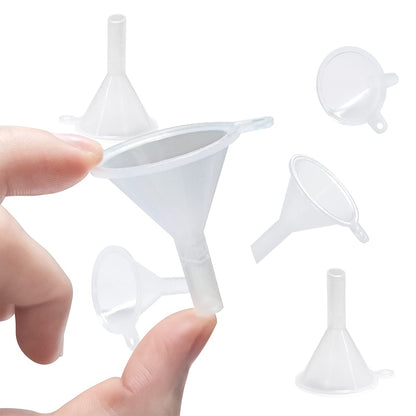 30 Pcs Small Mini Clear Plastic Funnels for Lab Bottles, Essential Oils, Perfumes, Spices, Sand Art, Powder V1258-DP02-A-281