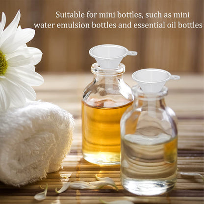 30 Pcs Small Mini Clear Plastic Funnels for Lab Bottles, Essential Oils, Perfumes, Spices, Sand Art, Powder V1258-DP02-A-281
