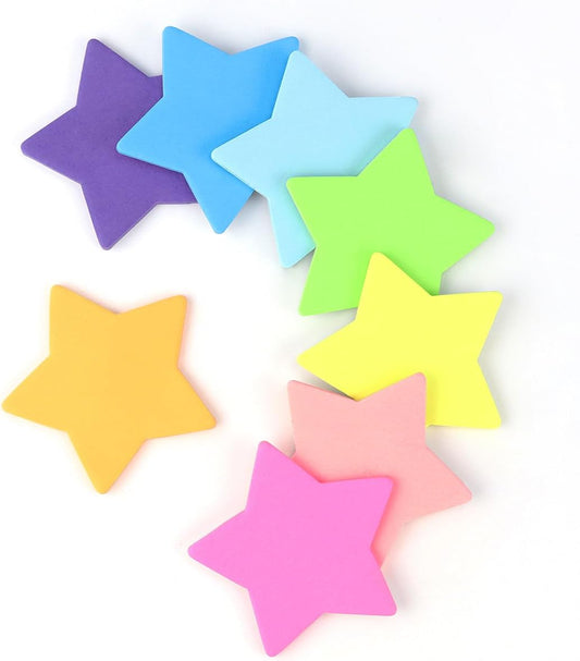 8 Color Star Shape Sticky Notes, 240 Sheets, Self-Sticky Note Pads for School Office Home V1258-DP02-A-285