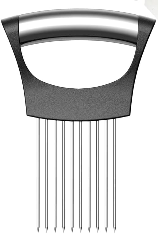 Onion Holder for Slicing, 304 Stainless Steel Onion Slicer Holder, Tomato & Vegetable Cutter, Fruit Slicer & V1258-DP02-A-29