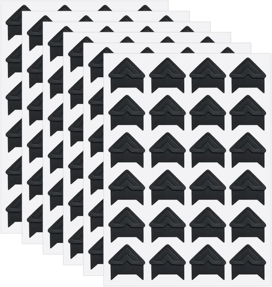 12 Sheets 288 Count Self-Adhesive Photo Corners Stickers, Acid Free Photo Mounting Corners for Scrapbooks, V1258-DP02-A-294