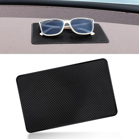 2 Pack Car Dashboard Anti-Slip Rubber Pad, Car Dashboard Non Slip Mat, Black Grid Anti Slip Sticky Pad for V1258-DP02-A-296