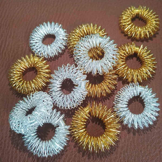 12 Packs Spiky Sensory Finger Rings ,Fidget Rings Teens & Adults Silent Stress Reducer & Massager for Fidget V1258-DP02-A-297