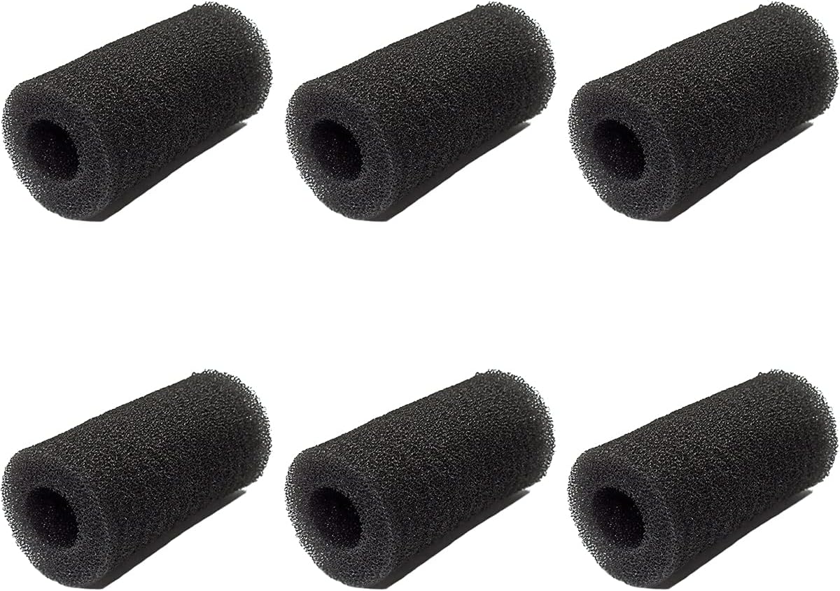 6pcs Pre-Filter Sponge, Pre Filter Foam Sponge Roll for Aquarium Fish Tank (6 x 3.5cm /2.4x1.4 inch) V1258-DP02-A-301