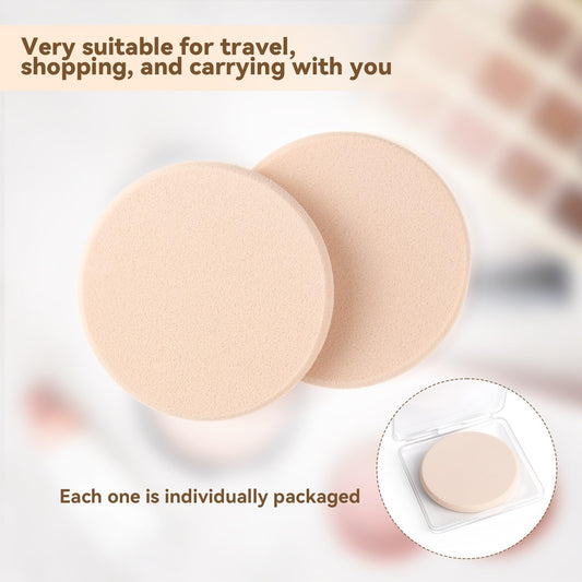 2 Pcs Makeup Sponges with Travel Case, Facial Primer Compact Powder Puff, Cosmetics Blush Applicators Sponges V1258-DP02-A-307