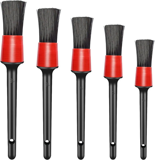 5 Different Sizes Detailing Brush Set, Wheel & Tire Brush, Perfect for Cleaning Wheels,Car Dashboard, V1258-DP02-A-310