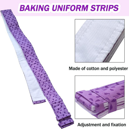 2 Piece Bake Even Cake Strips, Cake Pan Dampen Strips, Cake Pan Strips for Evenly Baked Cakes V1258-DP02-A-312
