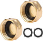 2 Pack Garden Hose End Caps with Washers, Brass Spigot Cap, 3/4" Female End Cap V1258-DP02-A-32