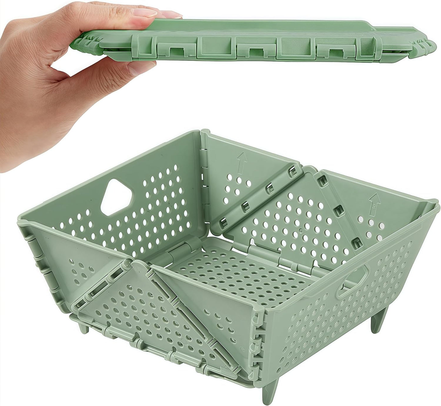 Plastic Colander Basket, Multi-Purpose Drainage & Storage Bin for Kitchen, Candy, Cookies, Holiday Snacks and V1258-DP02-A-327